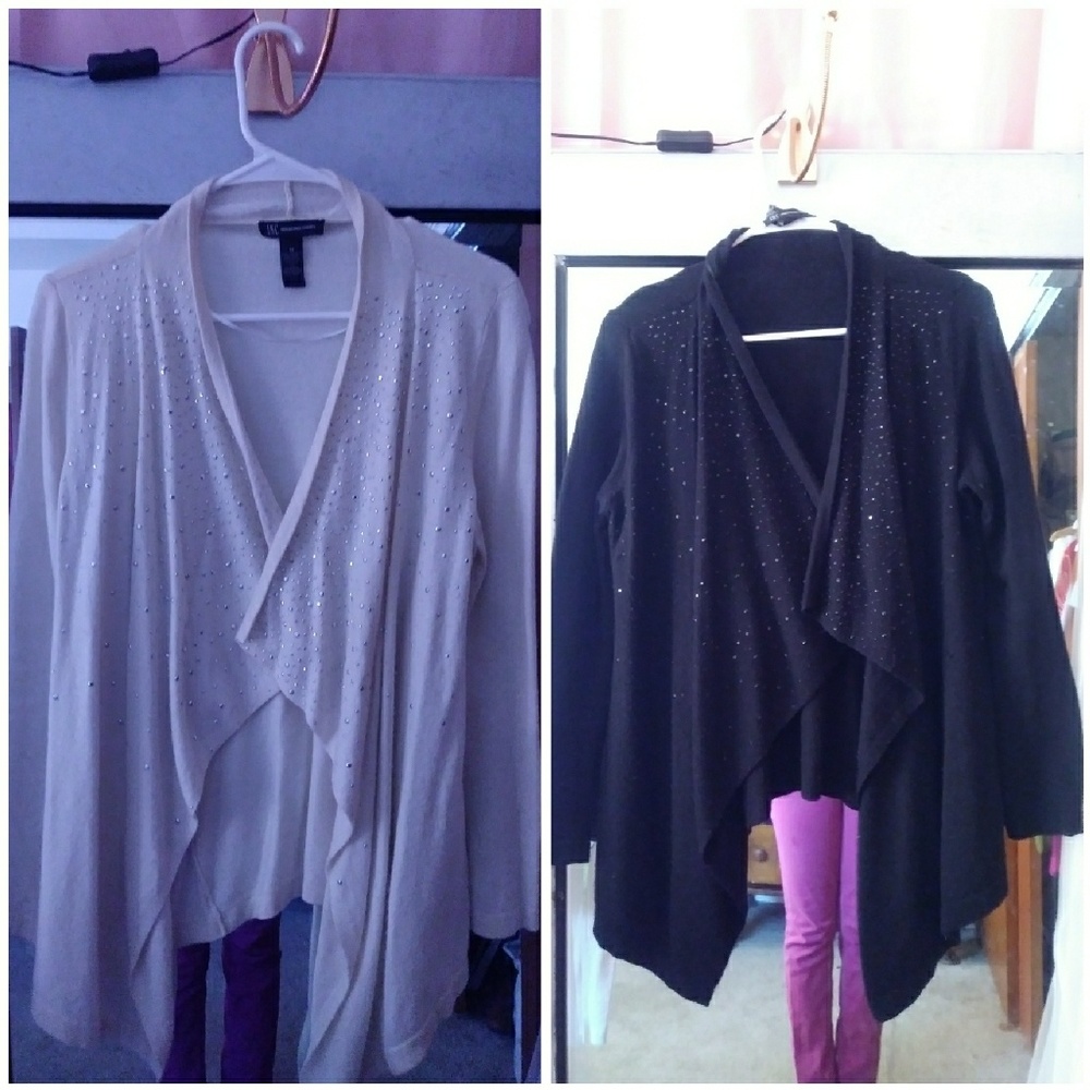 2 INC Asymmetrical open front sweater